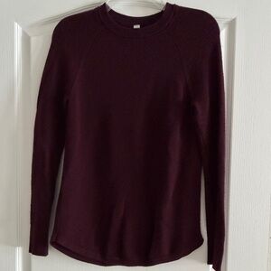 Lululemon Athletica Merino Wool Knit in Deep Burgundy